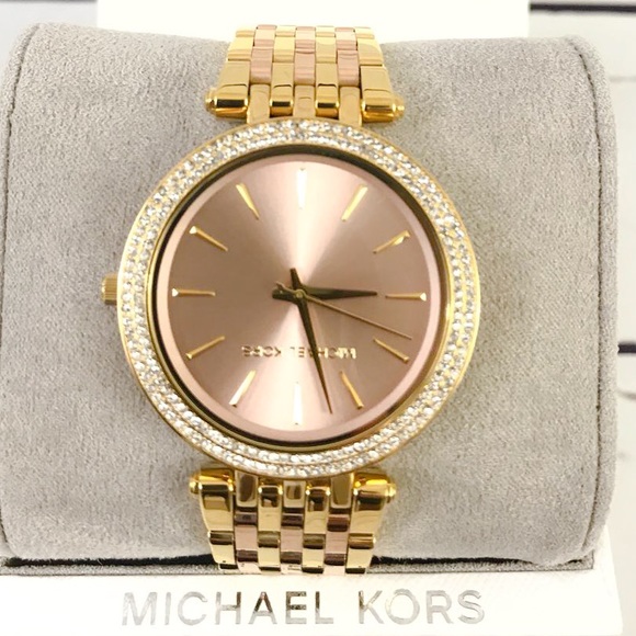?MICHAEL KORS? Rose gold and gold watch